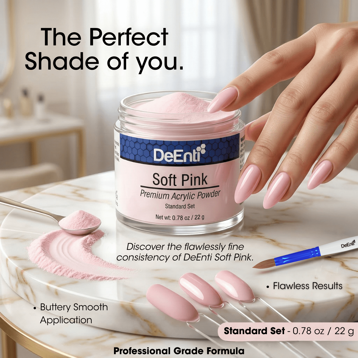 Soft Pink Acrylic Powder - 0.78 oz - Image 6