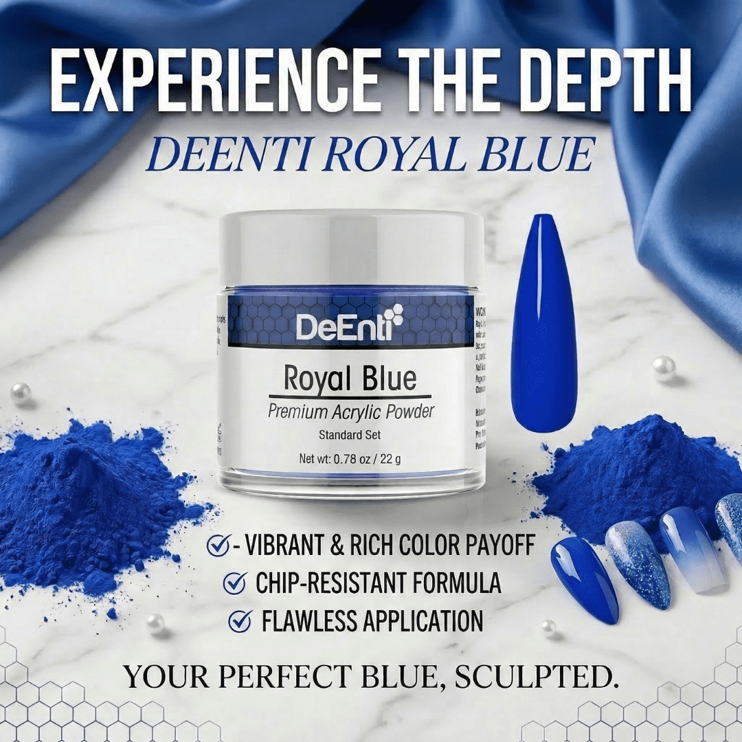 Royal Blue Acrylic Powder - 0.78 oz - Image 2