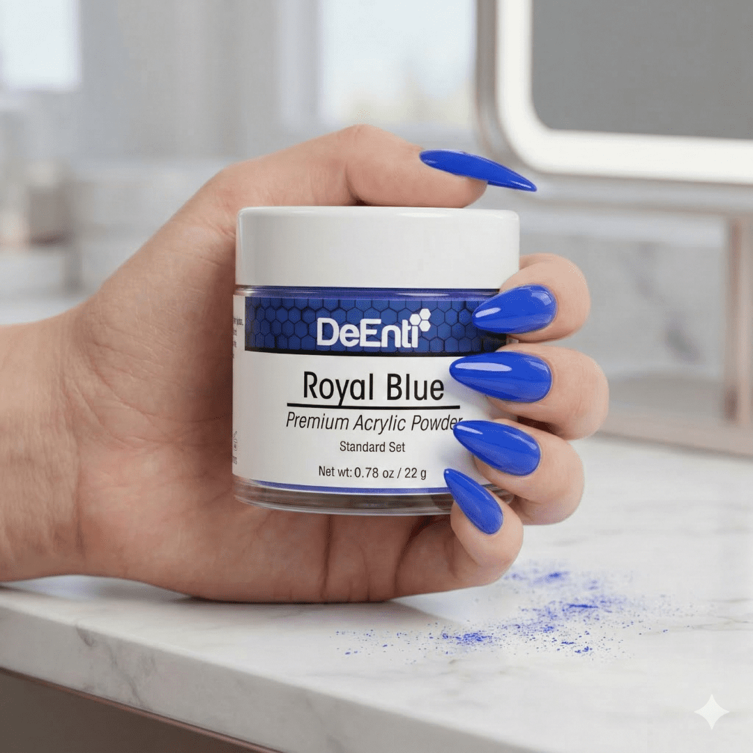 Royal Blue Acrylic Powder - 0.78 oz - Image 3