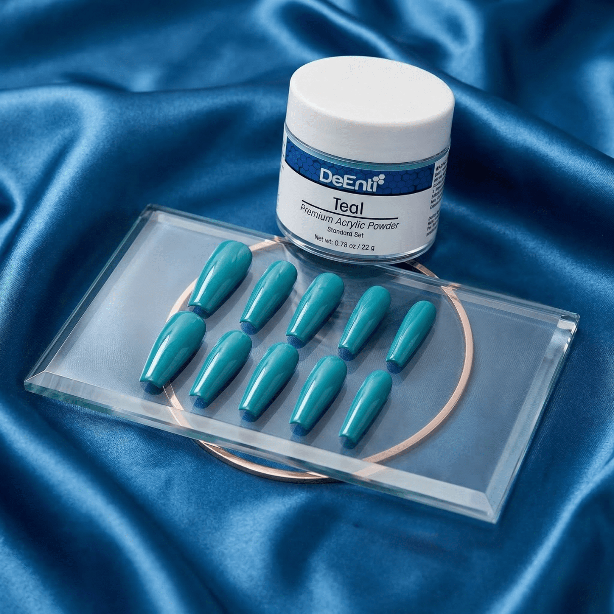 Teal Acrylic Powder - 0.78 oz - Image 5