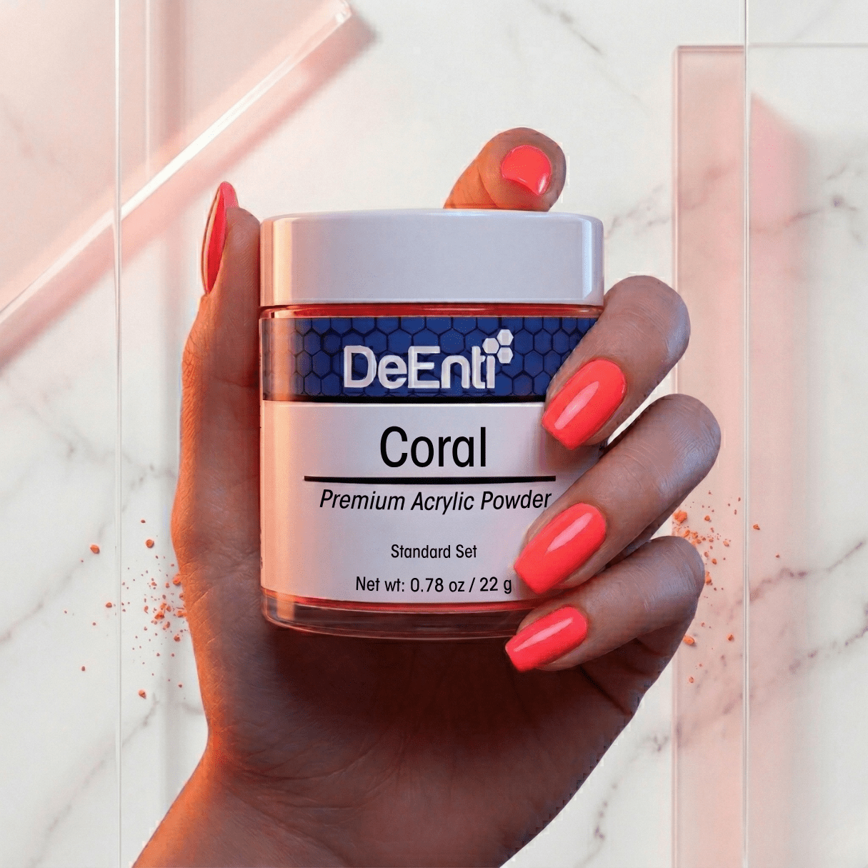Coral Acrylic Powder - 0.78 oz - Image 6