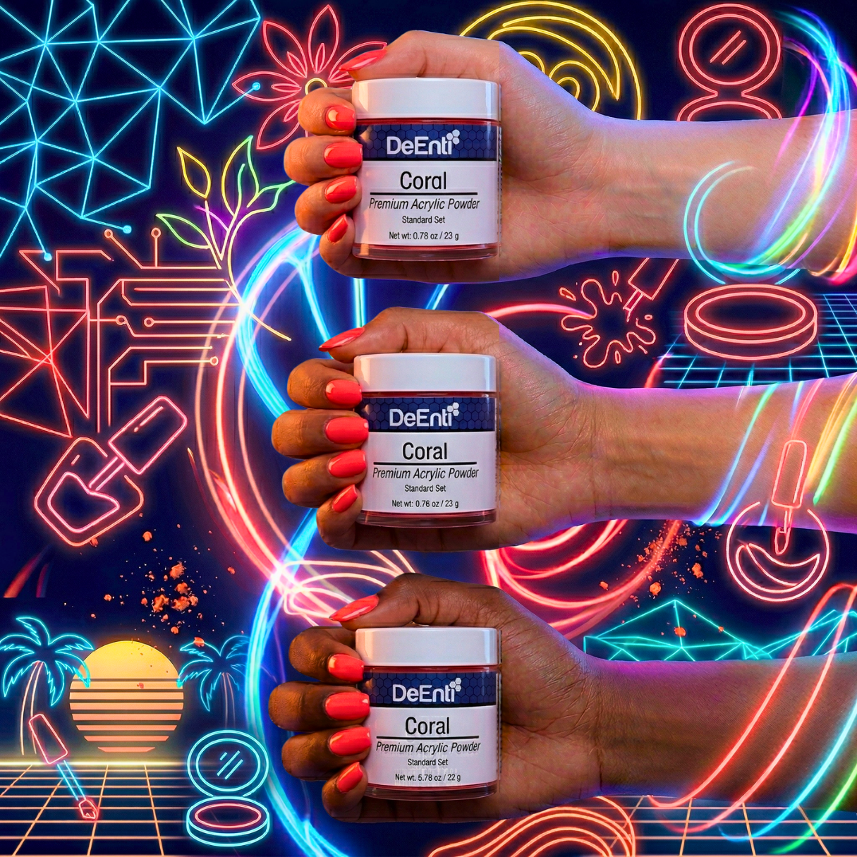 Coral Acrylic Powder - 0.78 oz - Image 4