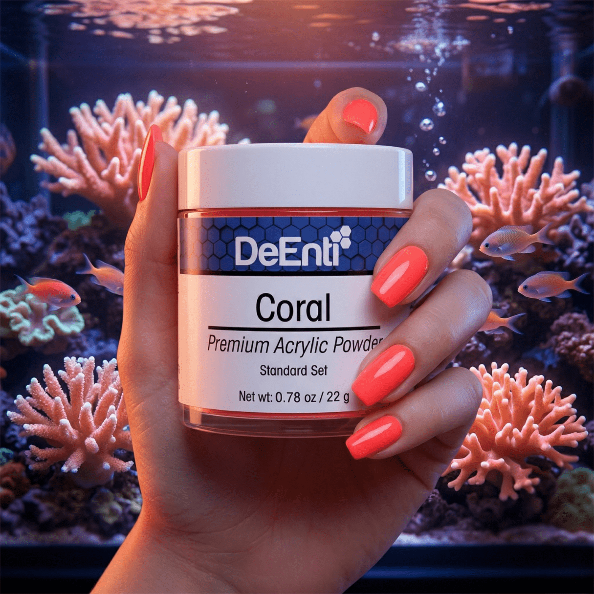 Coral Acrylic Powder - 0.78 oz - Image 3