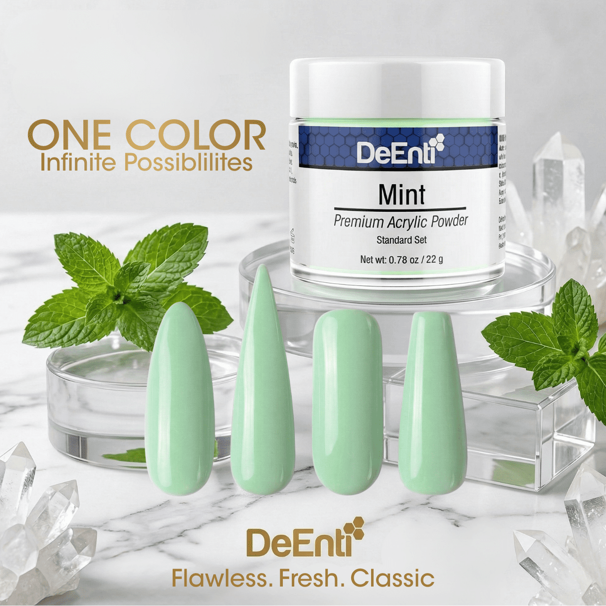 Mint Acrylic Powder - 0.78 oz - Image 4