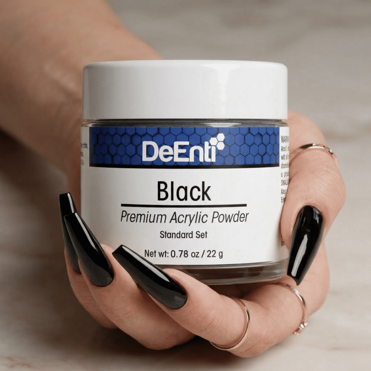 Black Acrylic Powder - 0.78 oz - Image 3
