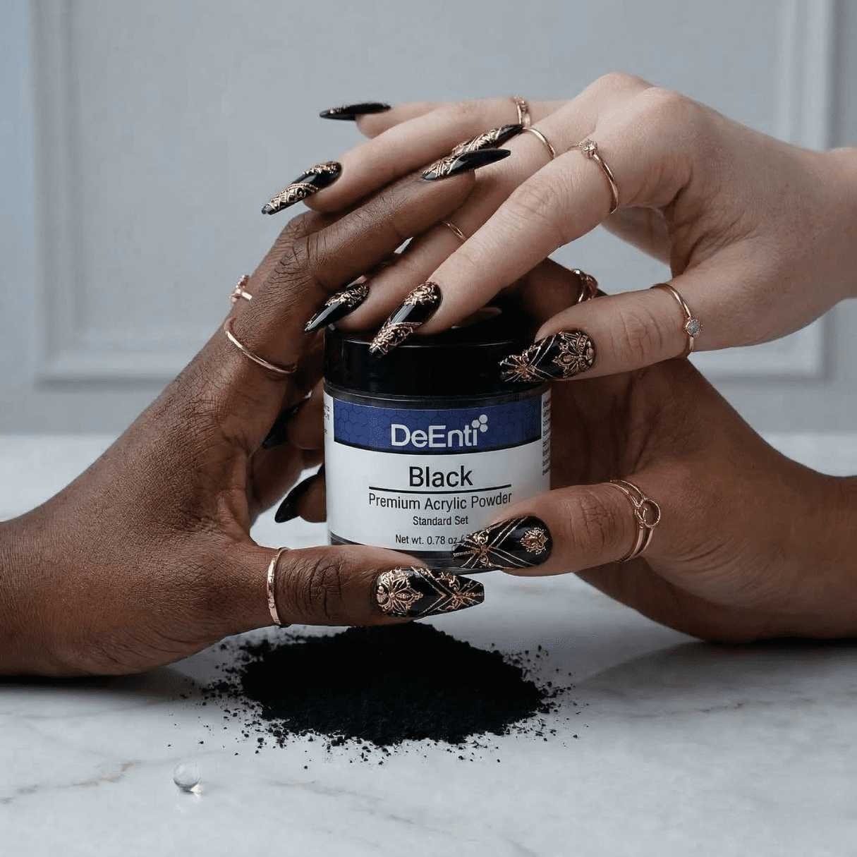 Black Acrylic Powder - 0.78 oz - Image 5