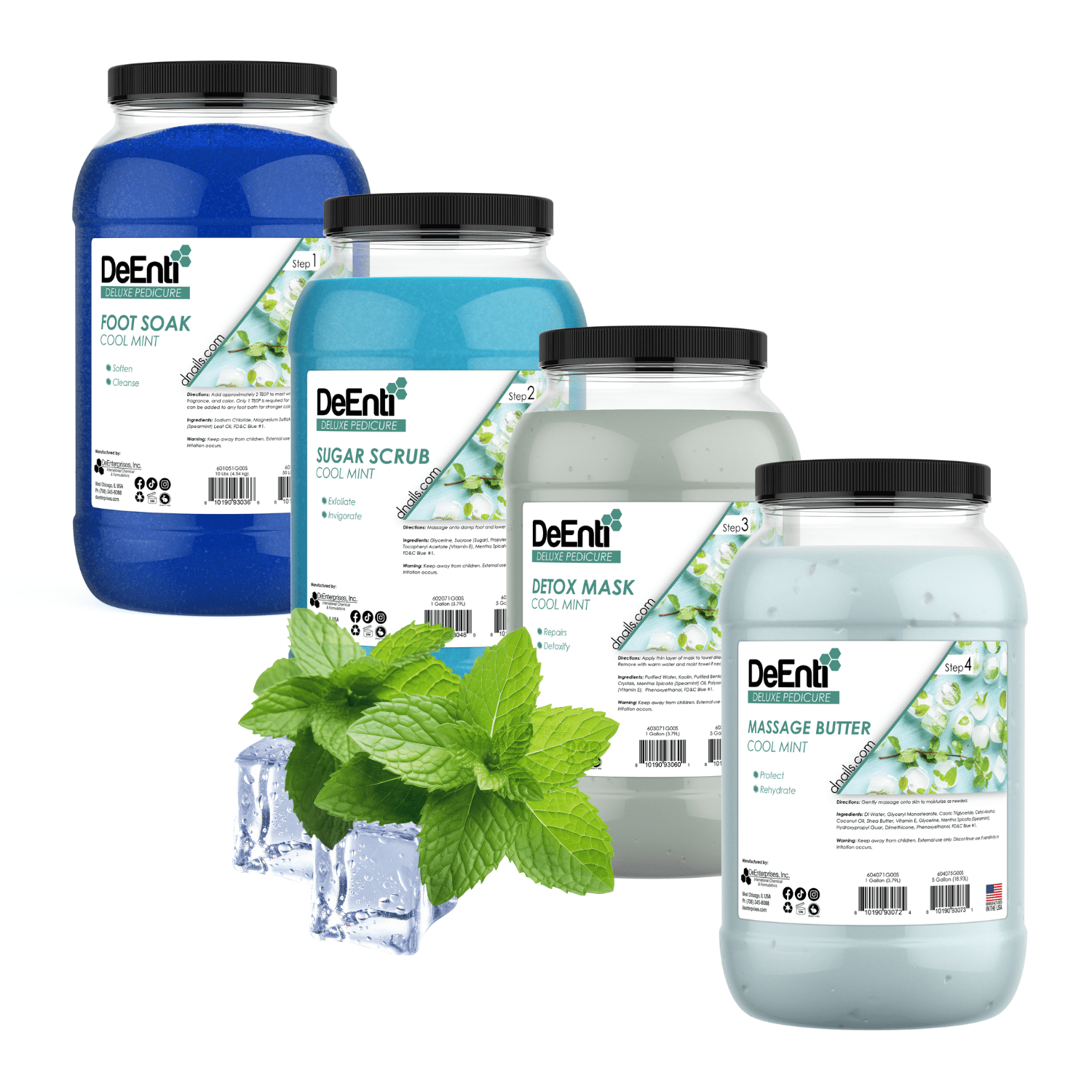 Cool Mint Deluxe 4 Step Pedicure - 1 Gallon | Wholesale Pricing