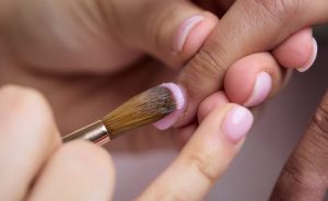 Acrylic application by cuticle