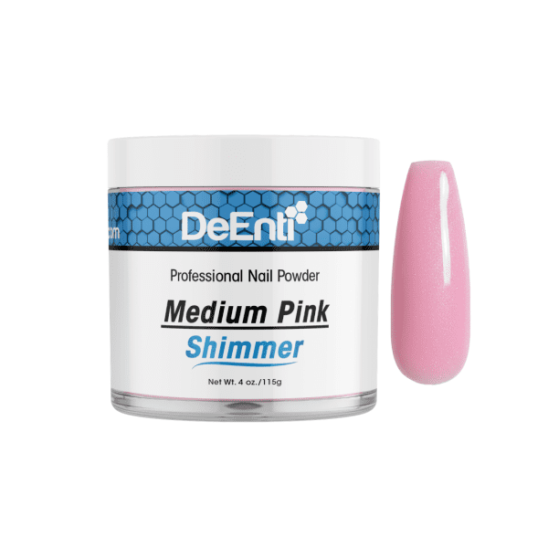 Medium Pink Shimmer Acrylic Powder - 4 oz
