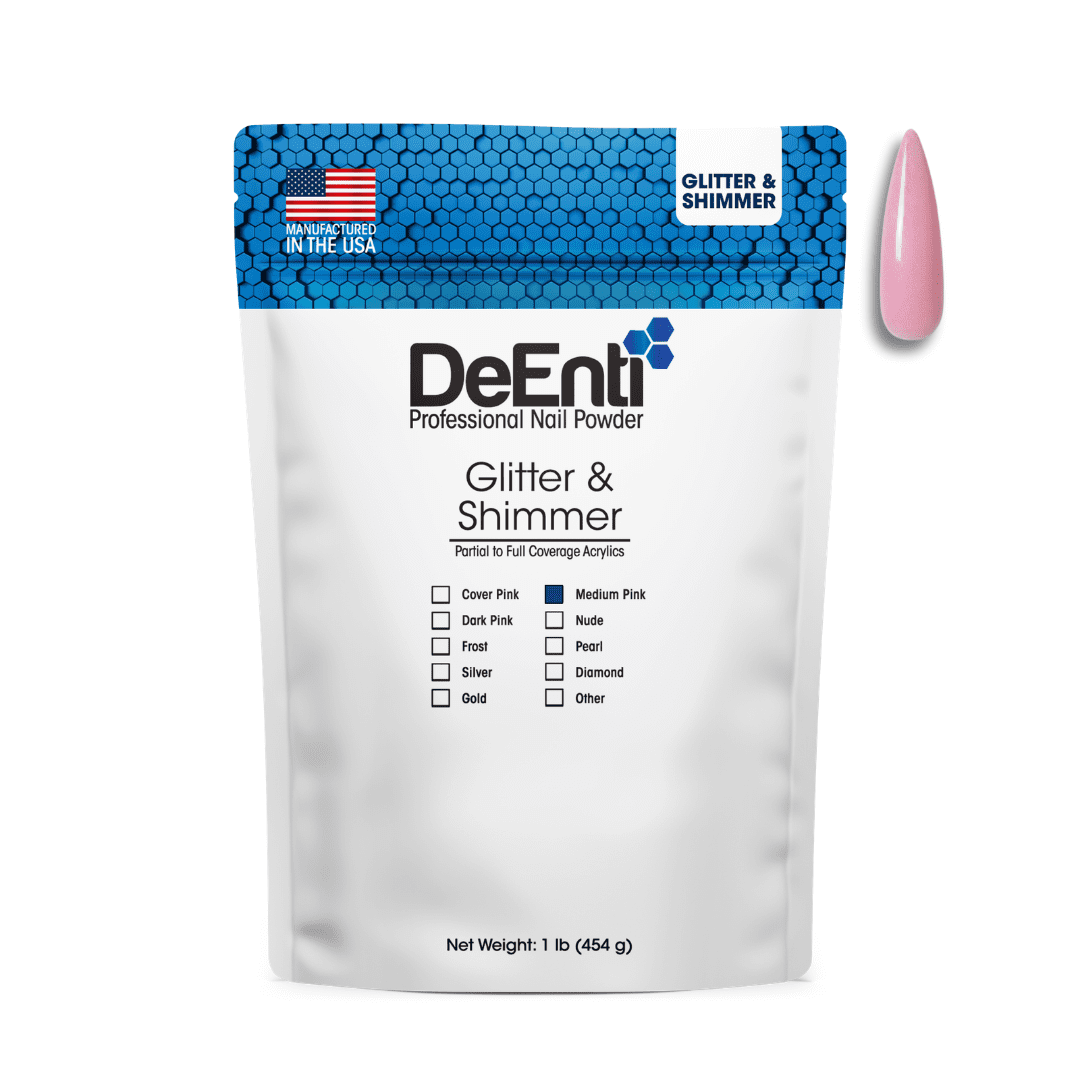 Medium Pink Shimmer Acrylic Powder - LBS - Image 2
