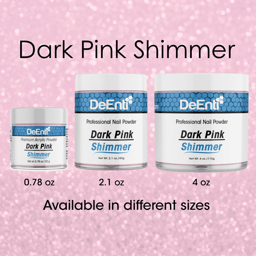 Dark Pink Shimmer Acrylic Powder - 0.78 oz - Image 3