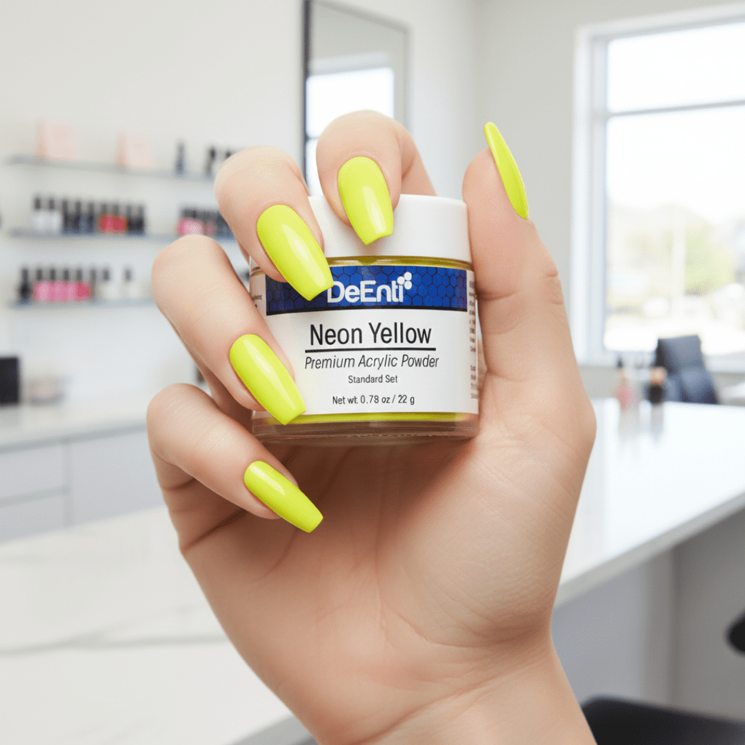 Neon Yellow Acrylic Powder - 0.78 oz - Image 3