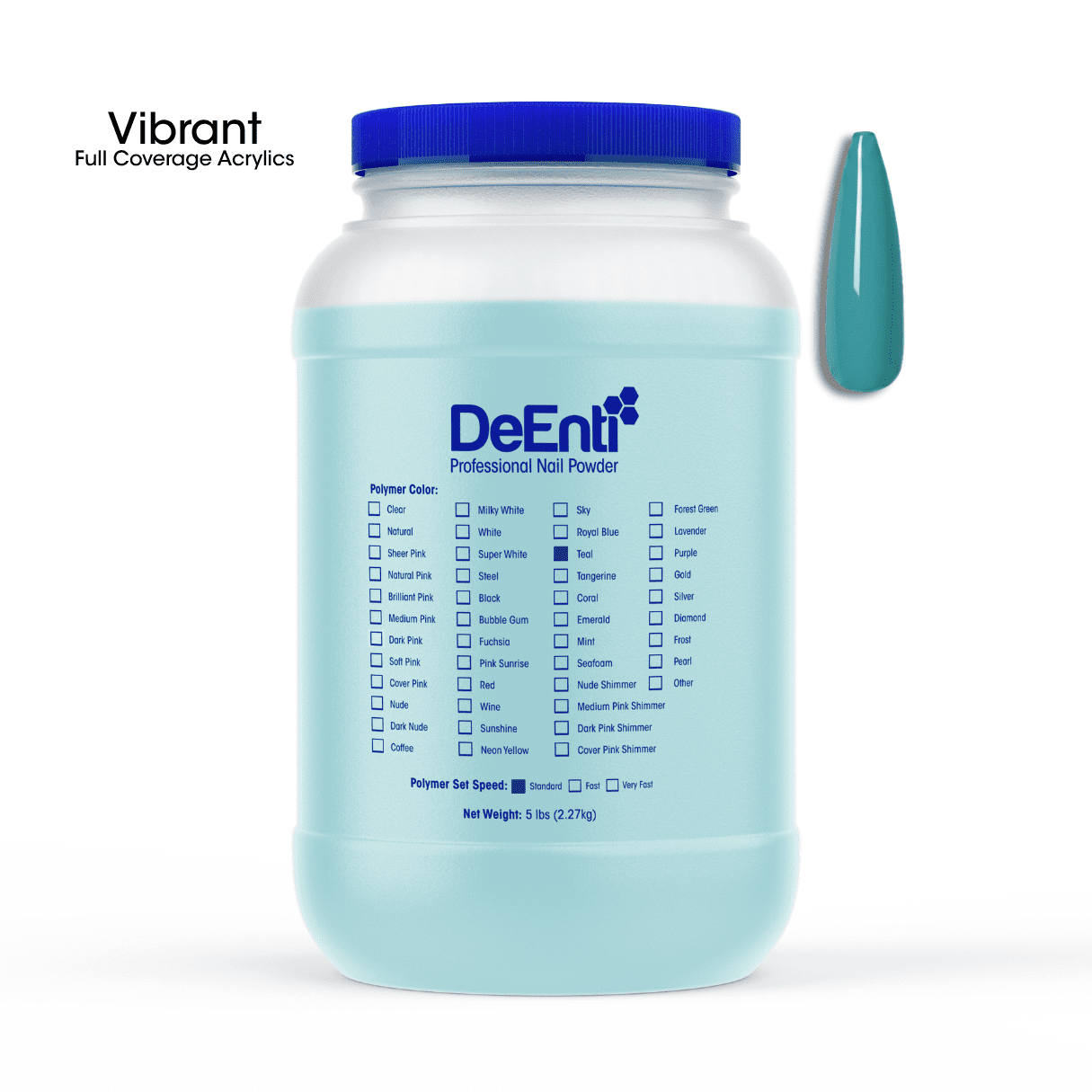 Teal Acrylic Powder - LBS - Image 3