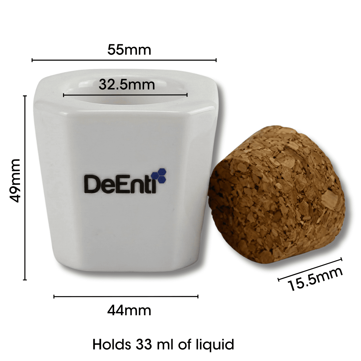 DeEnti Ceramic Dappen Dish with Cork Lid - Image 2