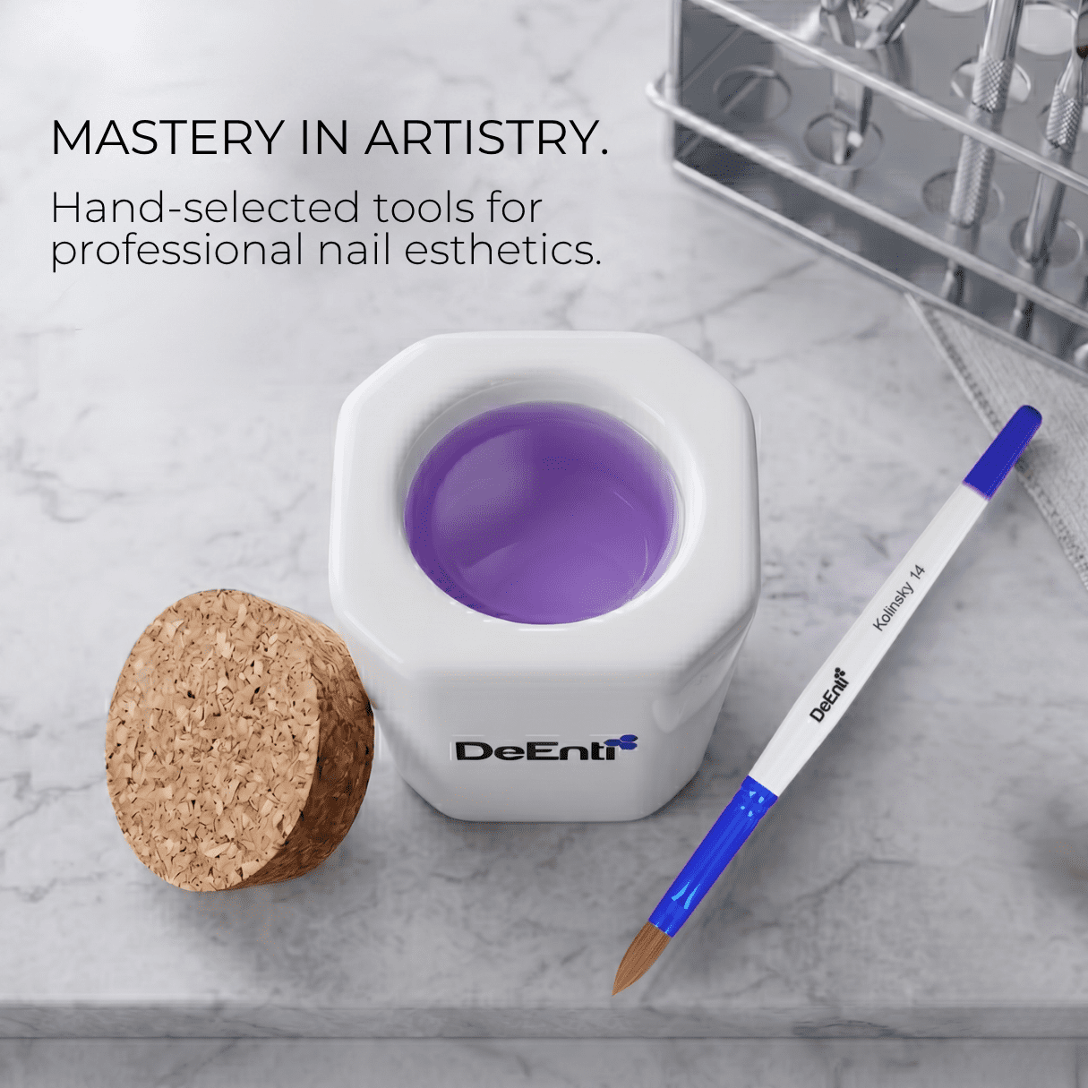 DeEnti Ceramic Dappen Dish with Cork Lid - Image 3