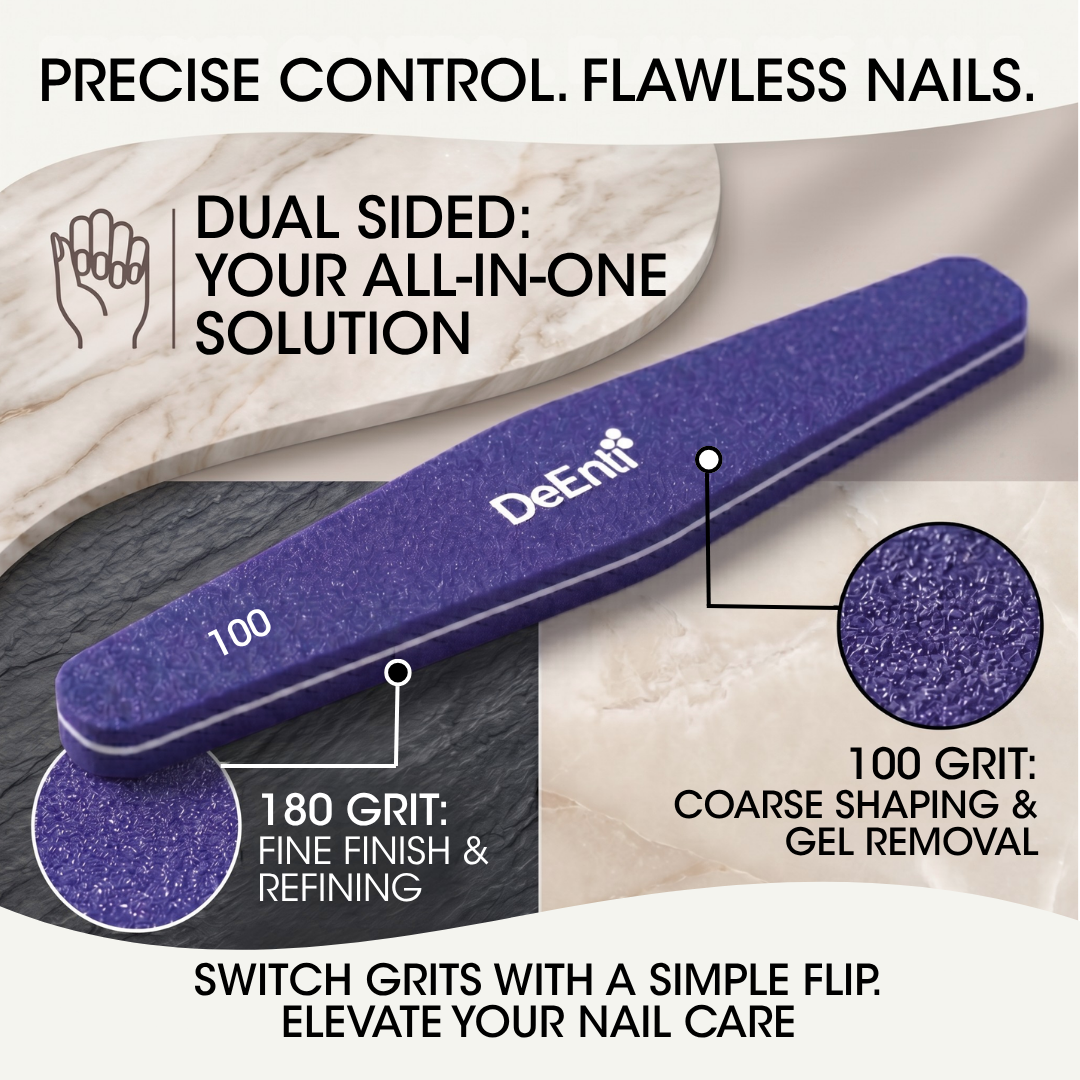 Premium Nail File Buffer - 100/180 Grit - 25 Pack - Image 2