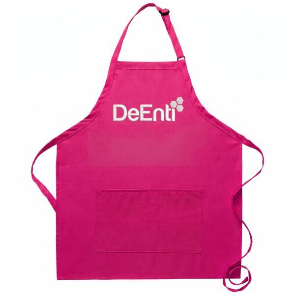 DeEnti Professional Nail Tech Adjustable Bib Apron - Power Pink