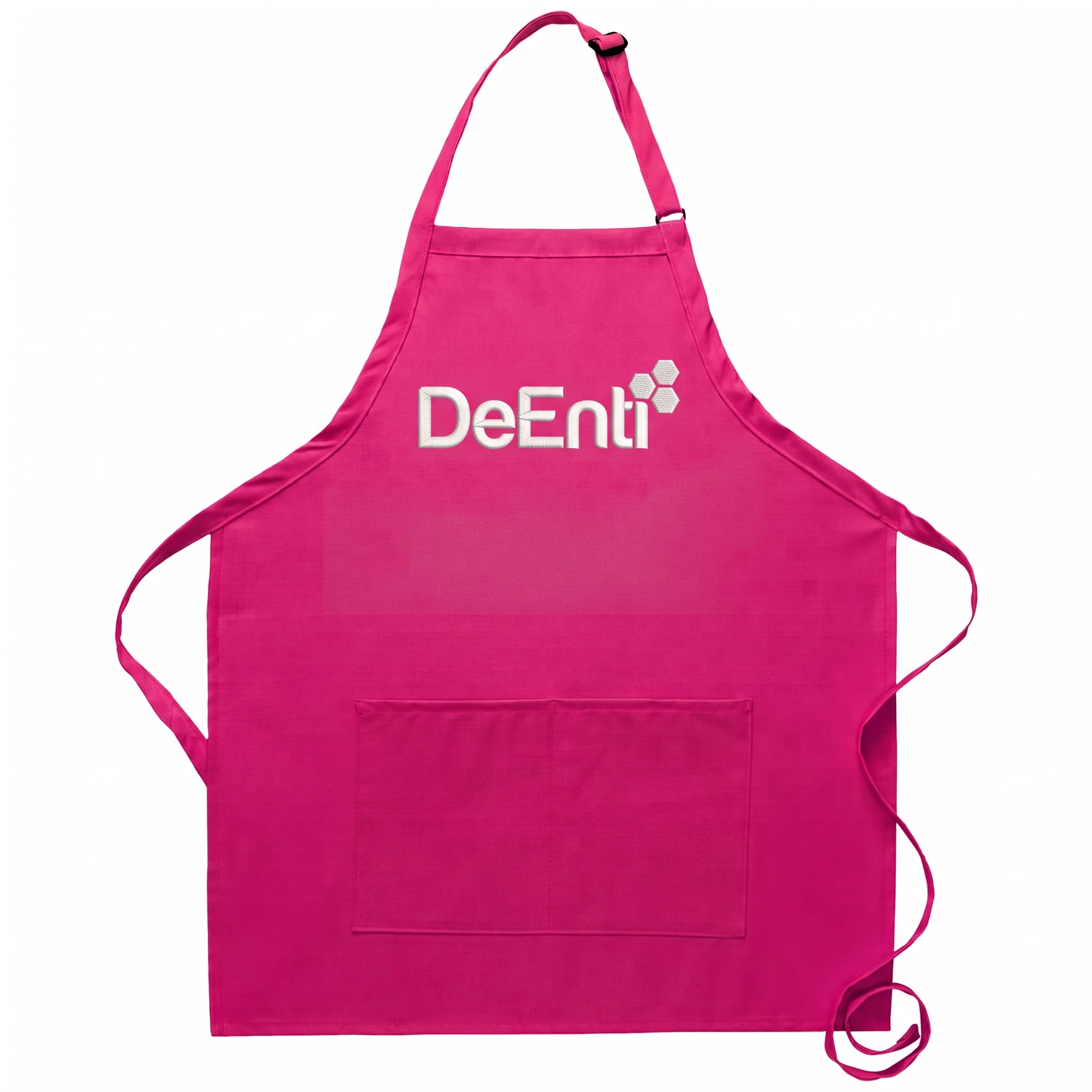 DeEnti Professional Nail Tech Adjustable Bib Apron - Power Pink
