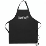 DeEnti Professional Nail Tech Adjustable Bib Apron - Midnight Mani (Black)