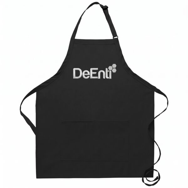 DeEnti Professional Nail Tech Adjustable Bib Apron - Midnight Mani (Black)