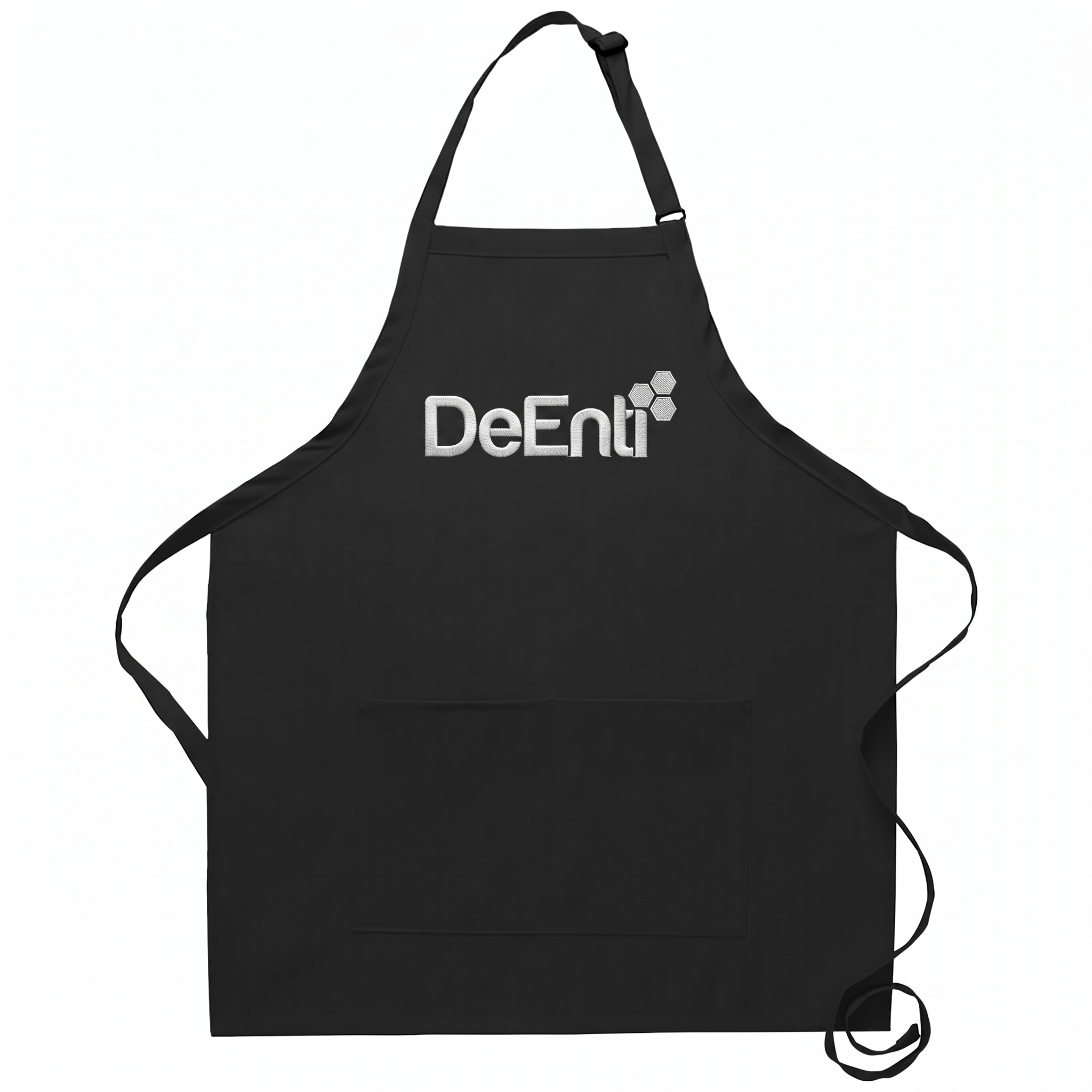DeEnti Professional Nail Tech Adjustable Bib Apron - Midnight Mani (Black)