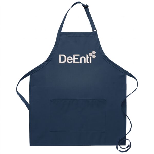 DeEnti Professional Nail Tech Adjustable Bib Apron - Blue Print (Navy)