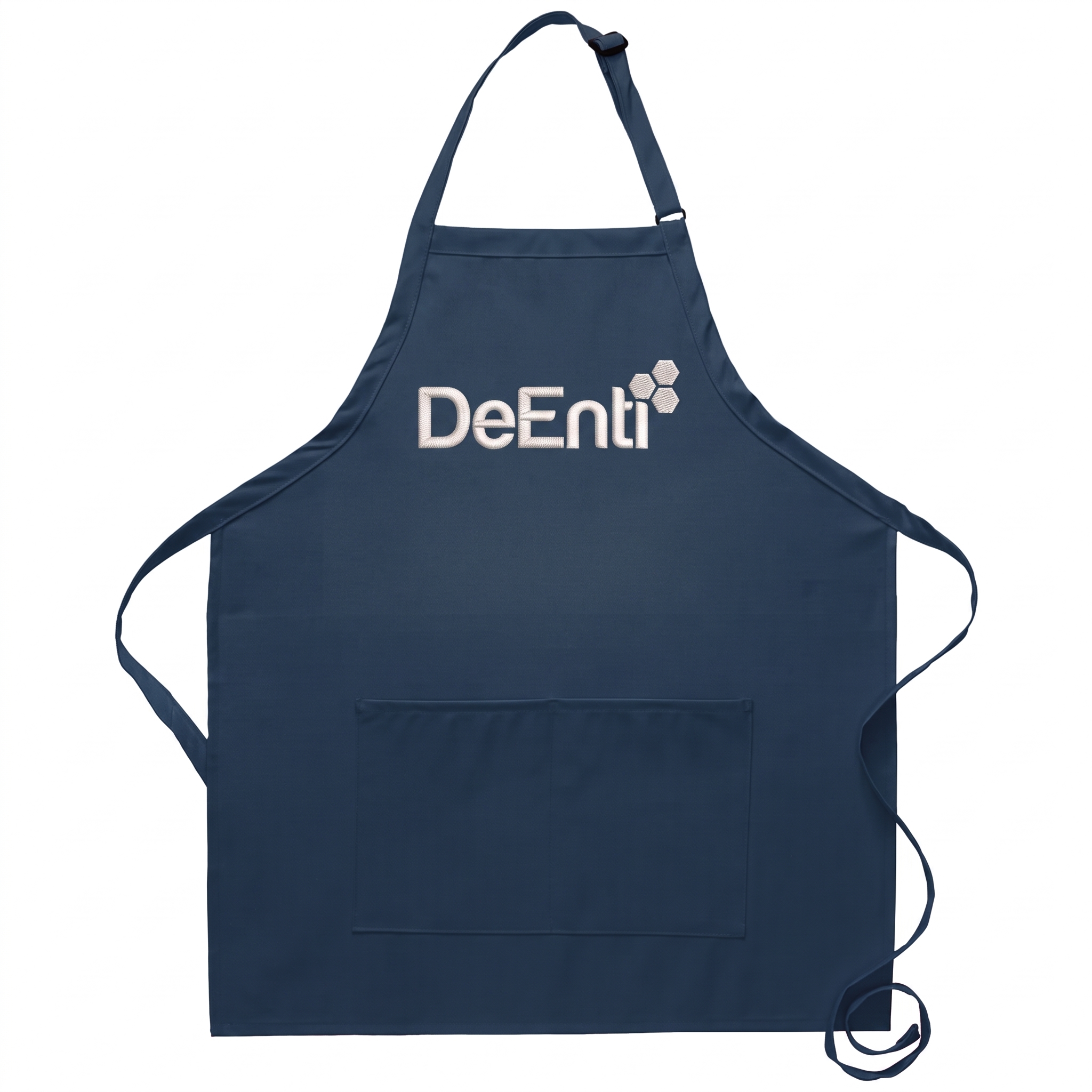 DeEnti Professional Nail Tech Adjustable Bib Apron - Blue Print (Navy)